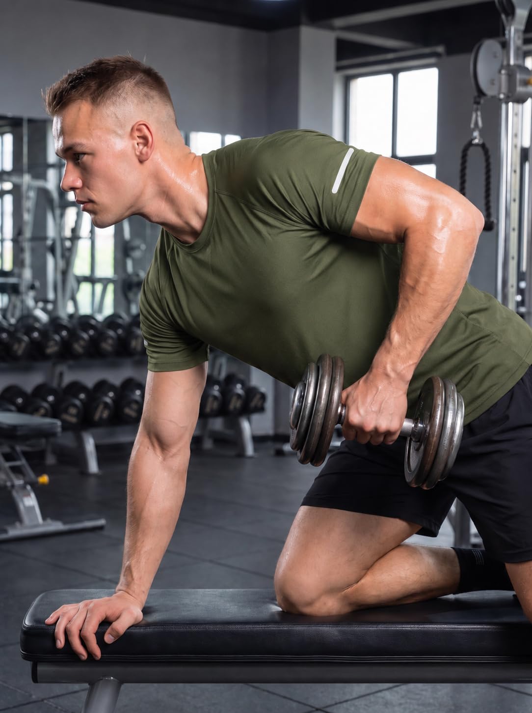frueo Men s 1 3 Pack Workout Shirts Quick Dry Mesh Athletic - frueo Official Imagery - 4