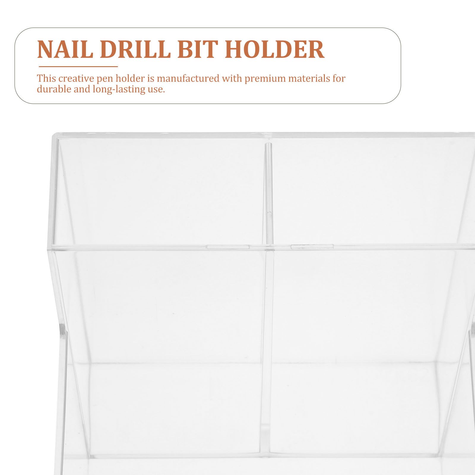 CLISPEED Acrylic Nail Tool Organizer Storage Box Compartments, Multi-tiered Makeup and Cosmetic Display Case for Vanity and Beauty Supply Storage