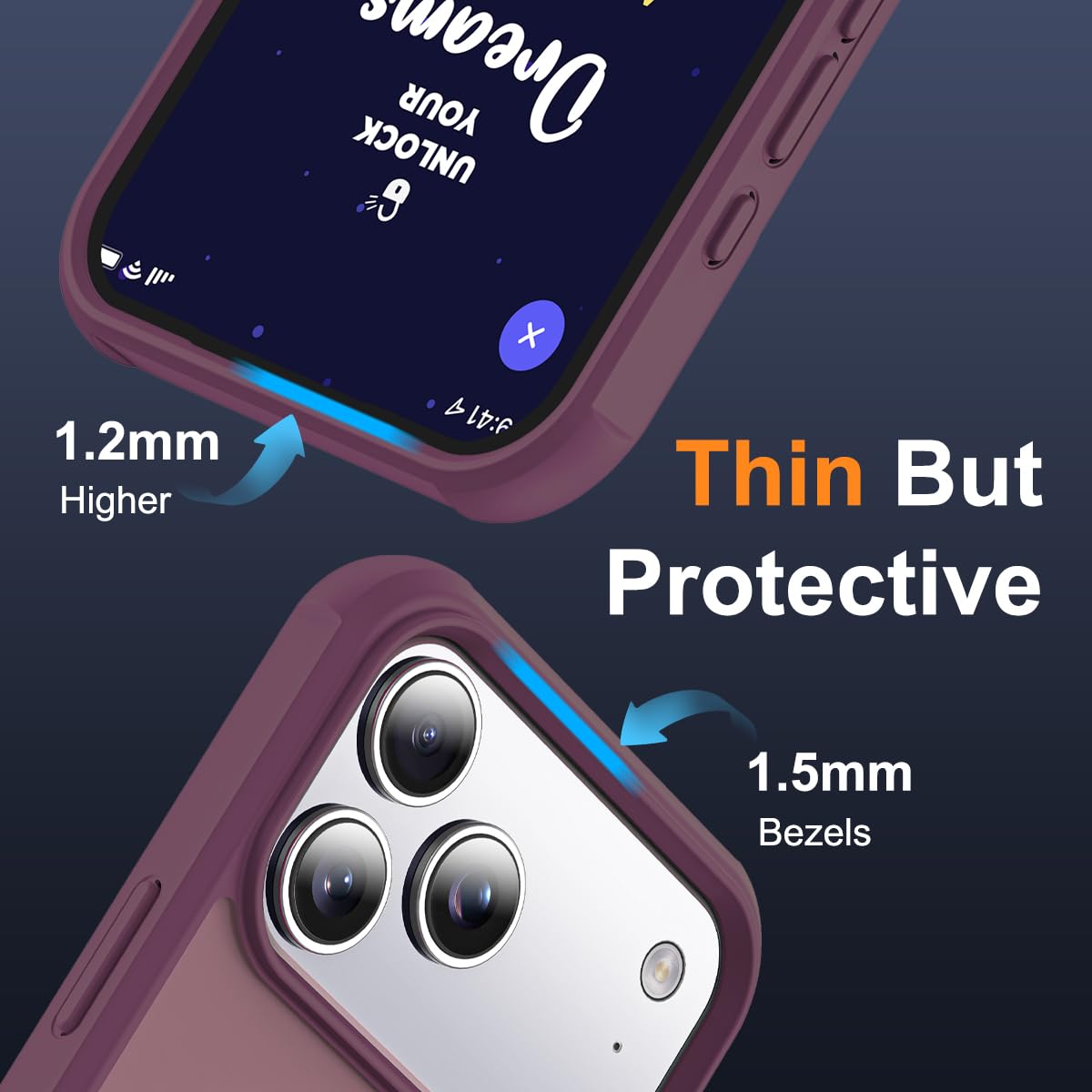 SKYLMW Compatible with iPhone 17 Pro Case with Stand Wine - SKYLMW Official Imagery - 7