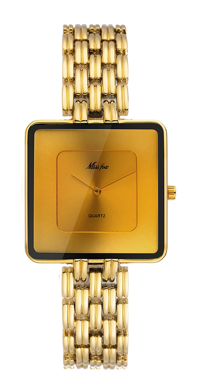Classic Simple Large Square Quartz Watch Dainty Elegant Bracelet - Product Imagery