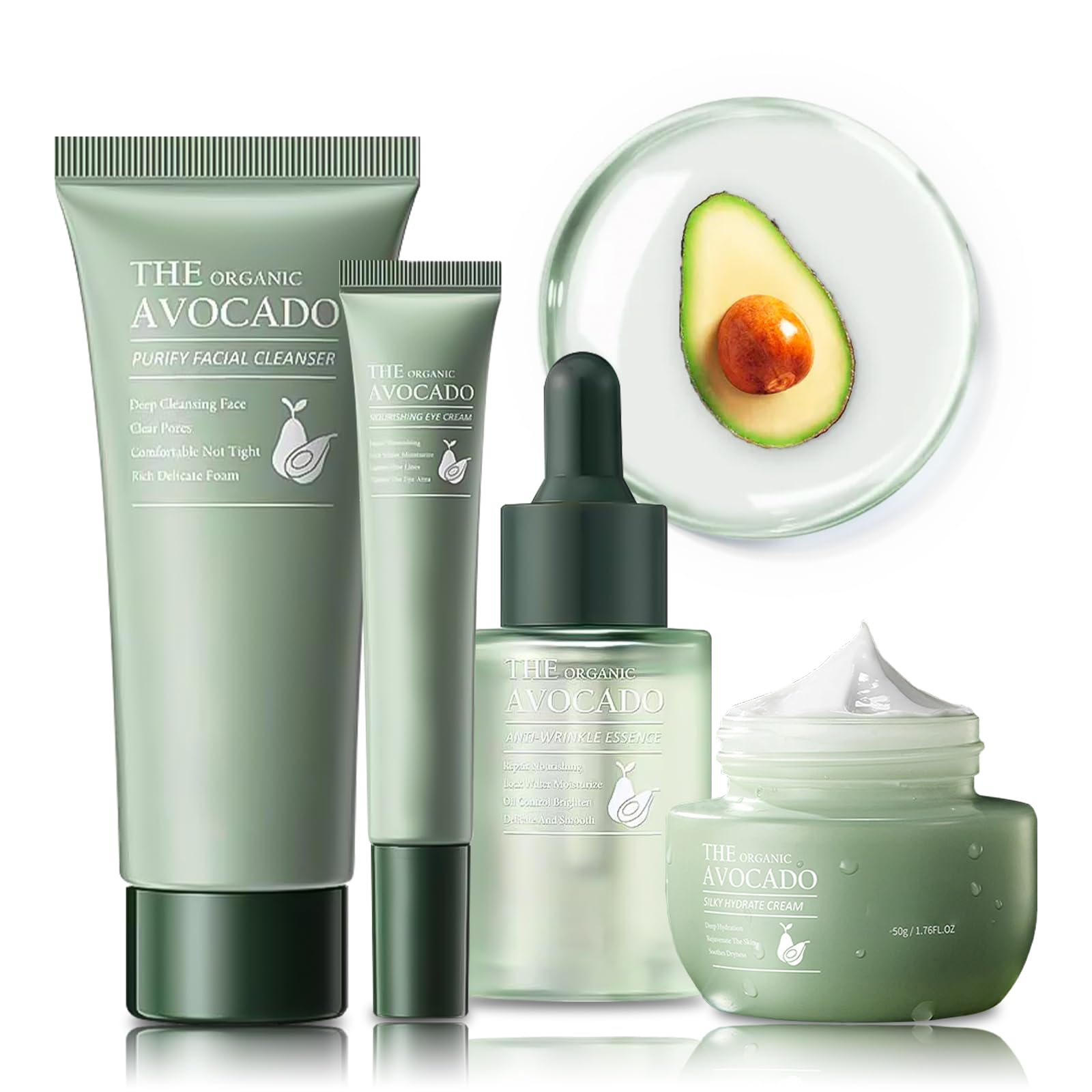 Avocado Skin Care Set, Skincare Gifts Kits For Hydrating Skin, - Product Imagery