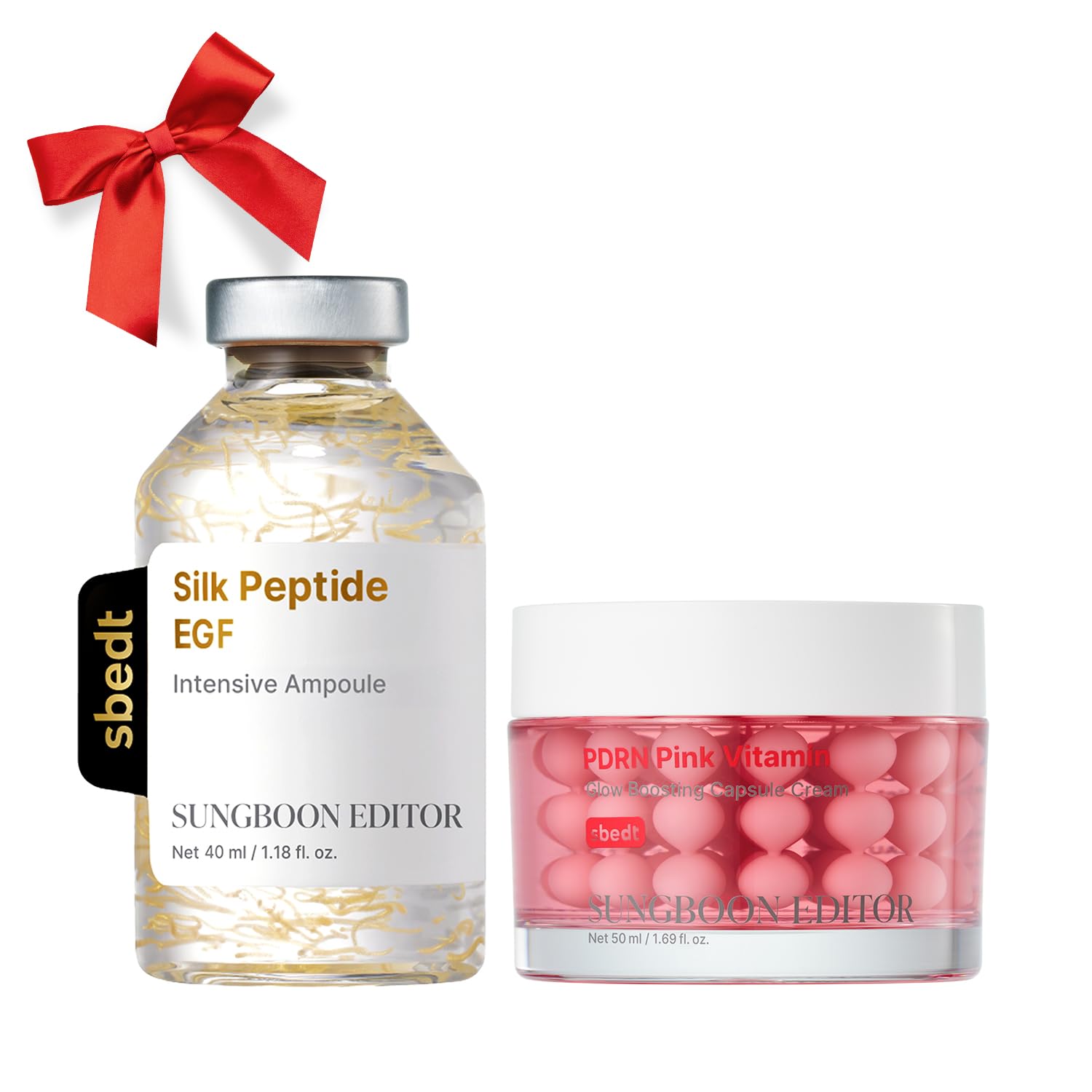 SUNGBOON EDITOR EGF Pink Glow Duo Set, EGF Silk Peptide Ampoule - SUNGBOON EDITOR