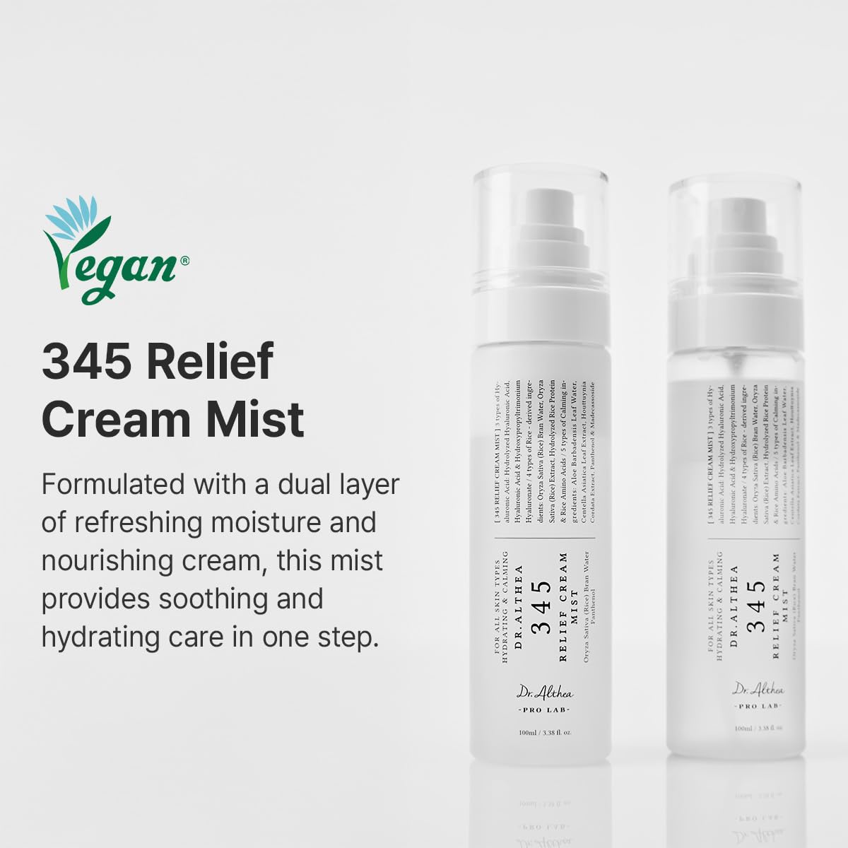 Dr.Althea 345 Relief Cream Mist, Korean Vegan Skin Care, 3.38 Fl Oz - Dr.Althea Official Product View 3