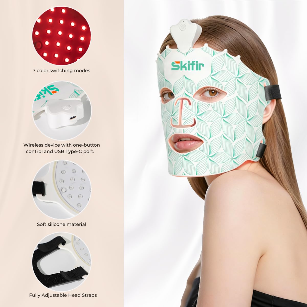 Wireless Photoelectric Beauty Red Light Mask Sustainable - skifir Official Imagery - 6