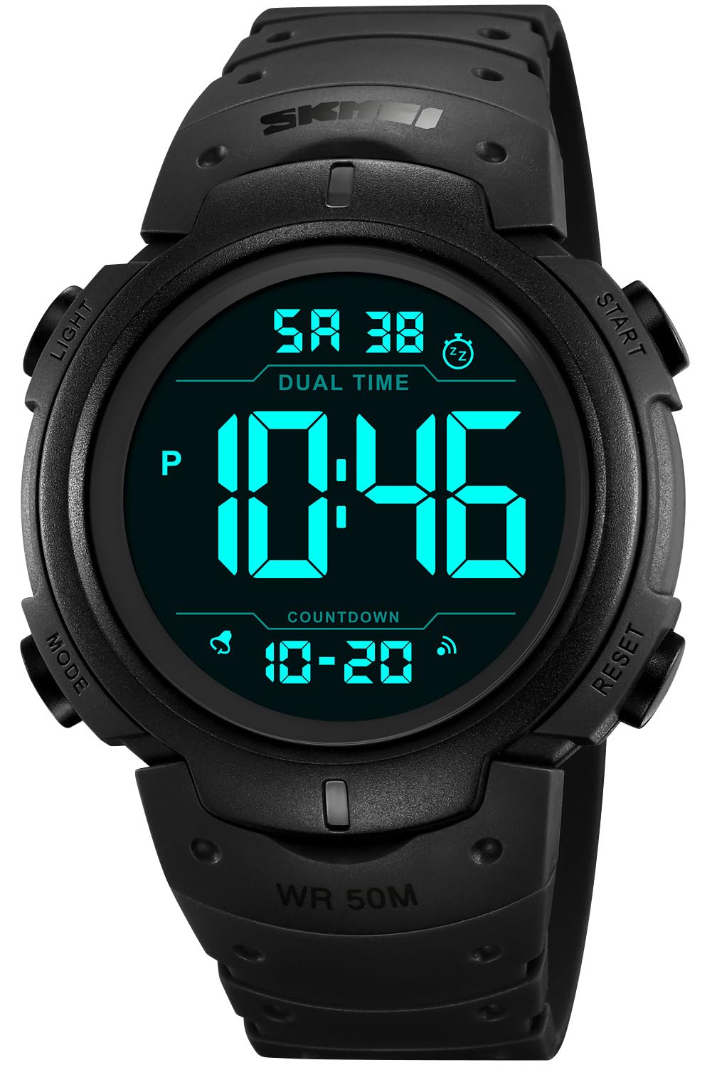 PASOY Men's Simple Outdoor Sports Digital Watch Waterproof Swim 50MM - View 10