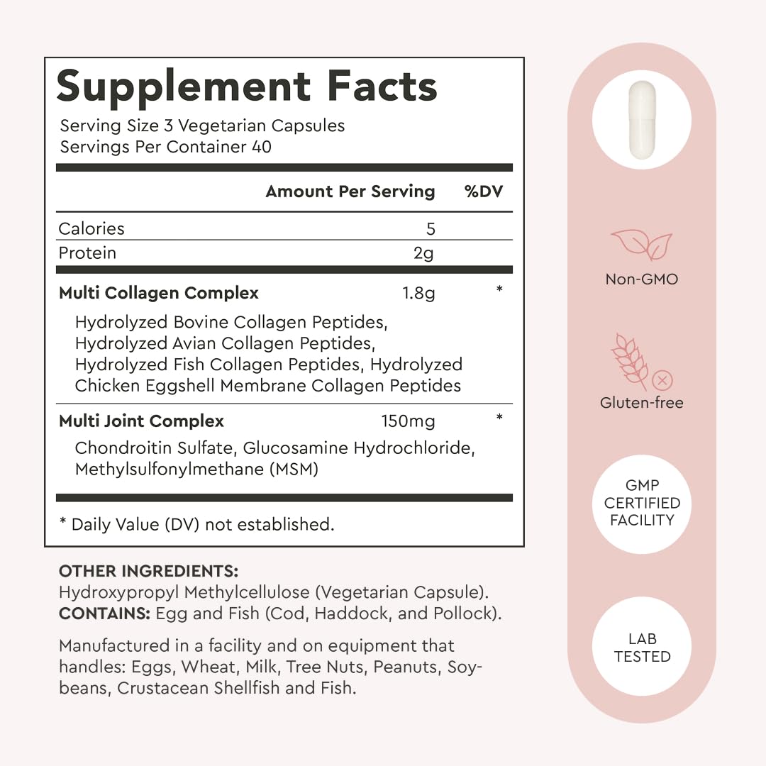 Alaya Multi Collagen Capsules 5 Types MSM Grass Fed 120 - Alaya Naturals Official Imagery - 5