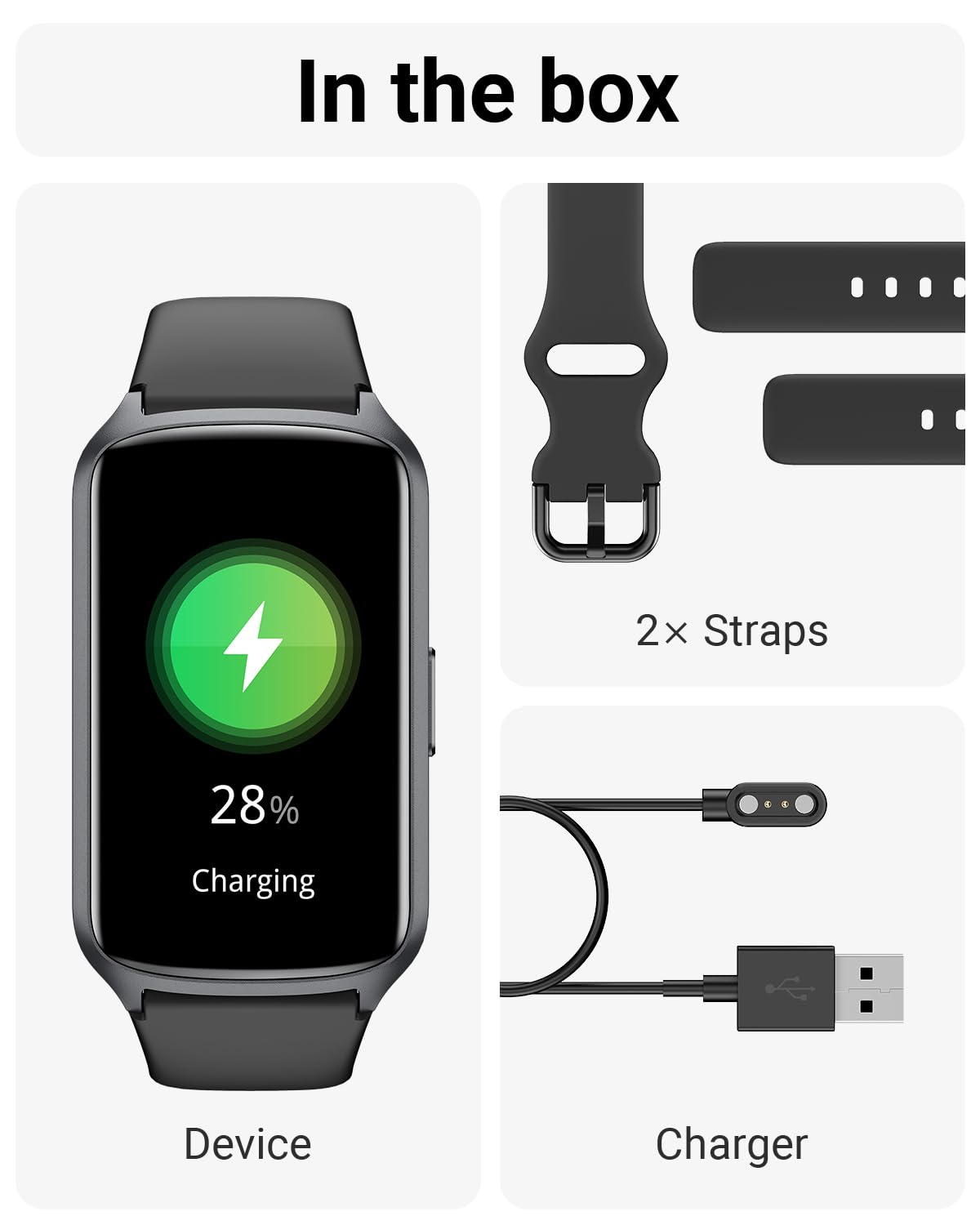 Amzhero Health Fitness Tracker with 24/7 Heart Rate, Blood Oxygen, Blo - View 8