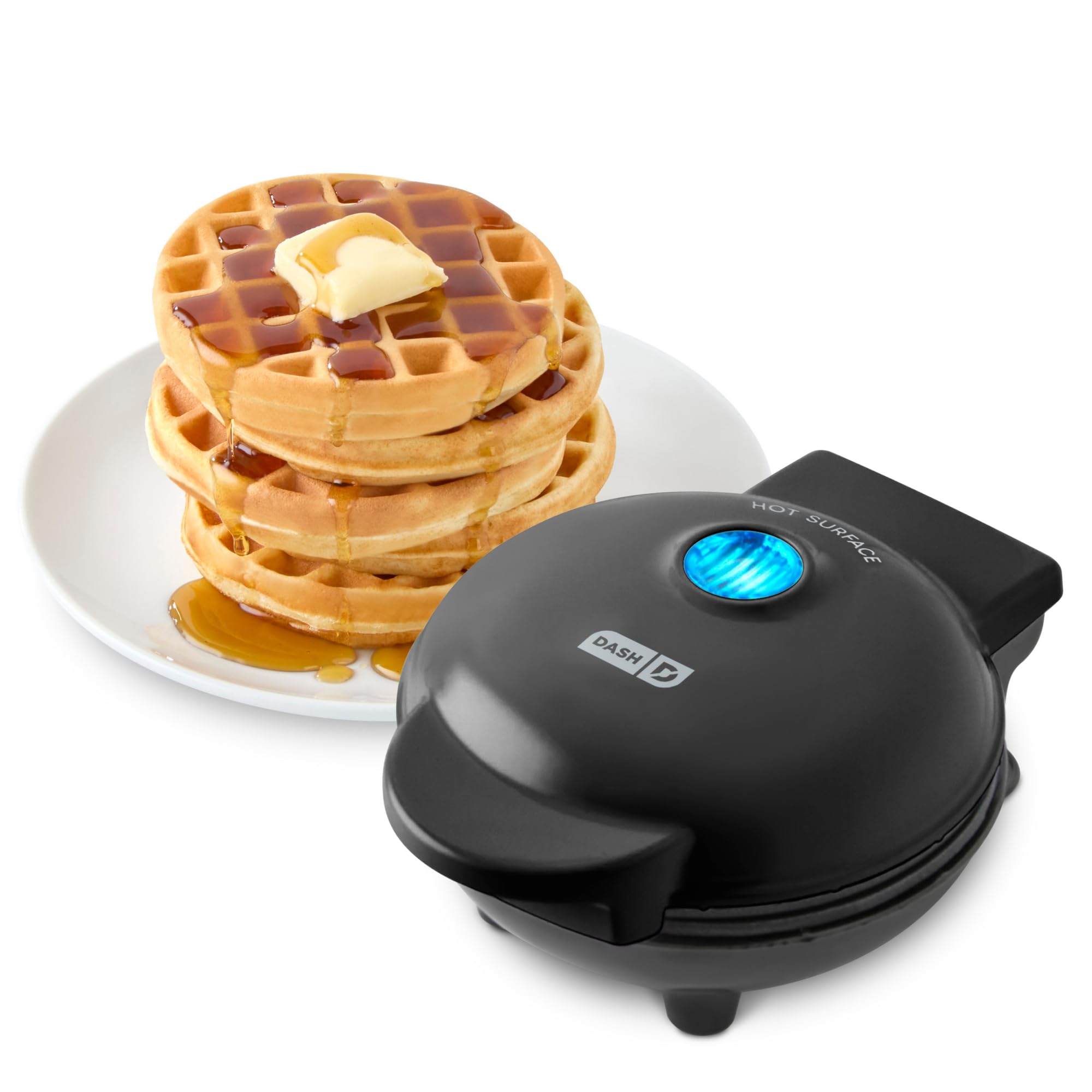 Dash Mini Waffle Maker, 4-Inch Nonstick Cooking Surface, Aqua - View 6