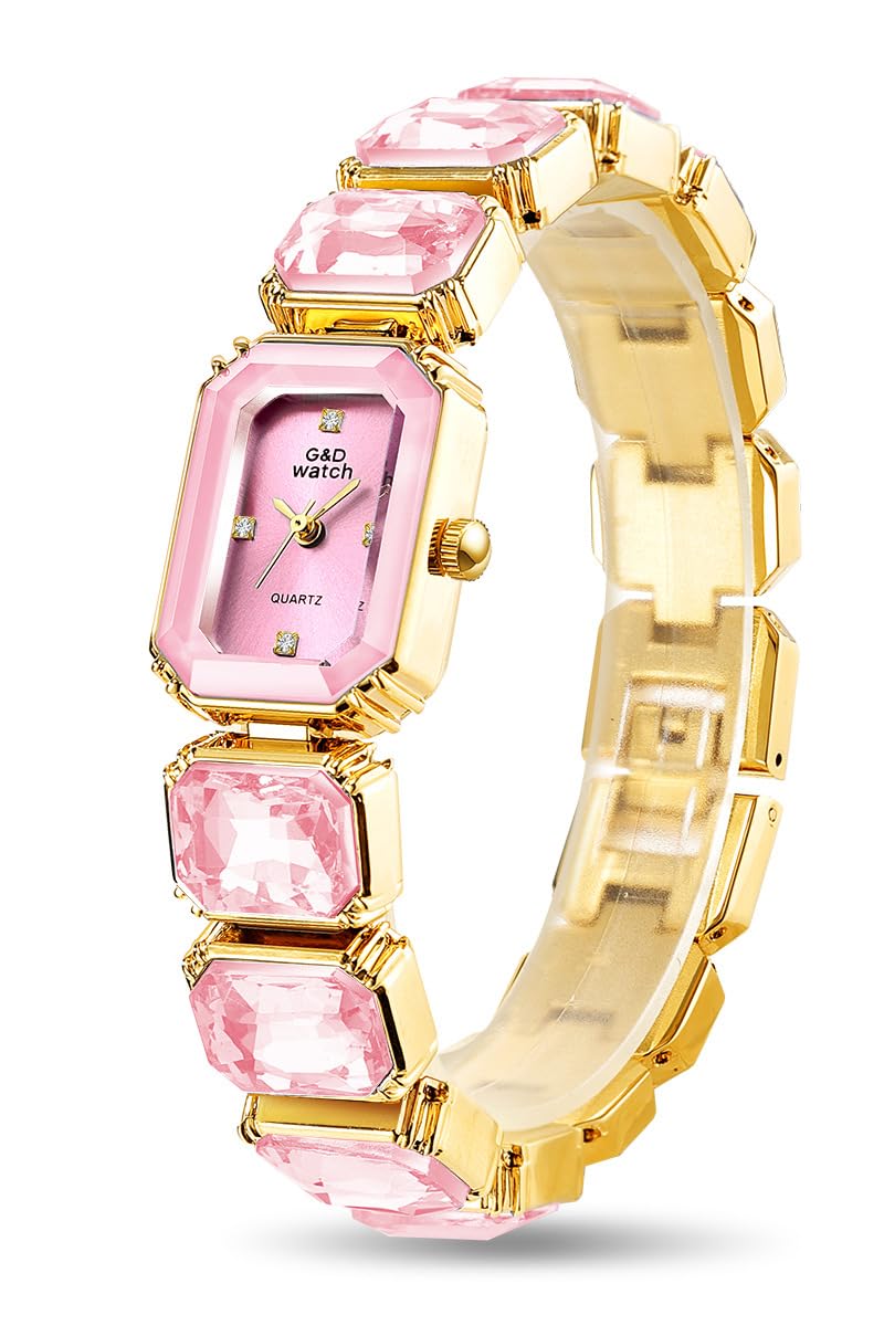 FANMIS Women s Luxury Crystal Bangle Watch Gemstone Bracelet - FANMIS Official Imagery - 6