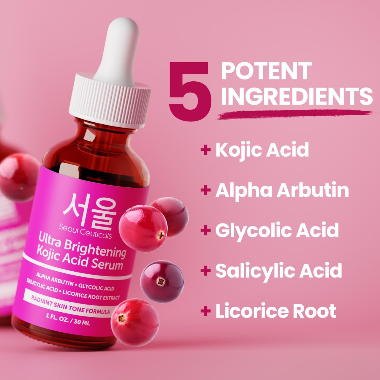 SeoulCeuticals Korean Skin Care Kojic Acid Serum Dark Spot - SeoulCeuticals