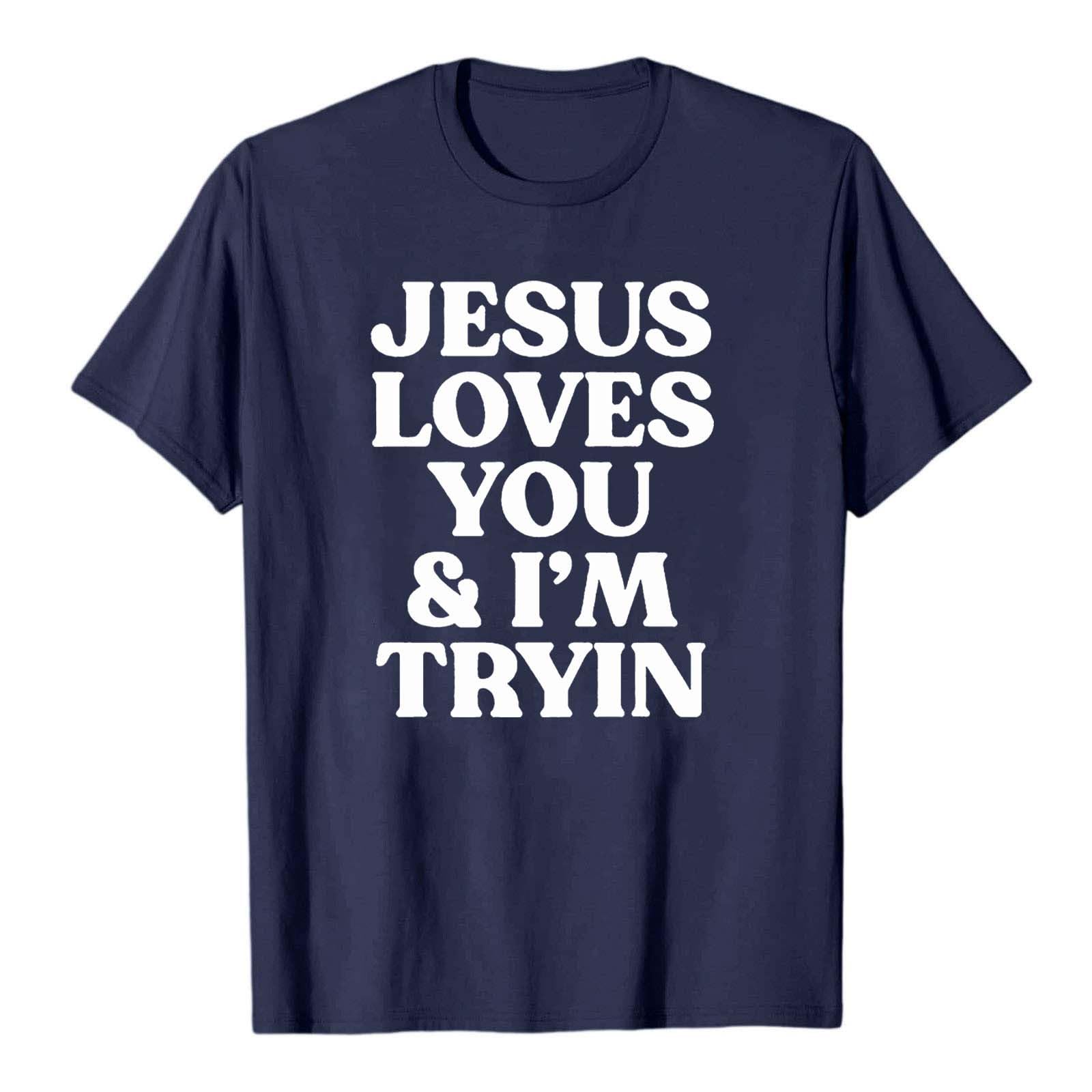 Womens T-Shirt Short Sleeve Cute Print Tees Tops Crew Neck Loose - Generic
