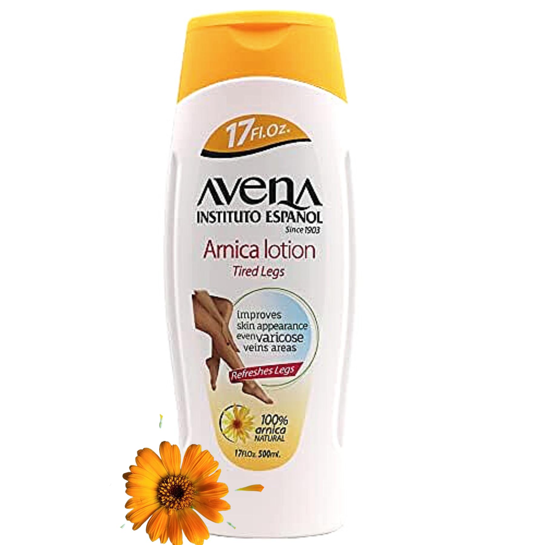 Avena Instituto Español Arnica Lotion for tired legs, 2-pack, soothing skin moisturizer with arnica extract for muscle relief