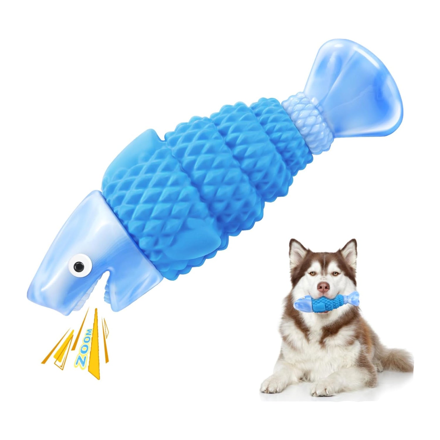 WinTour Tough Dog Toy for aggressive chewers, durable and indestructible rubber chew toy for dogs.