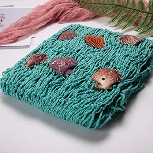 Rosoz Fish Net Decoration for Party, 79 x 59in Fishing Net with - Product Imagery