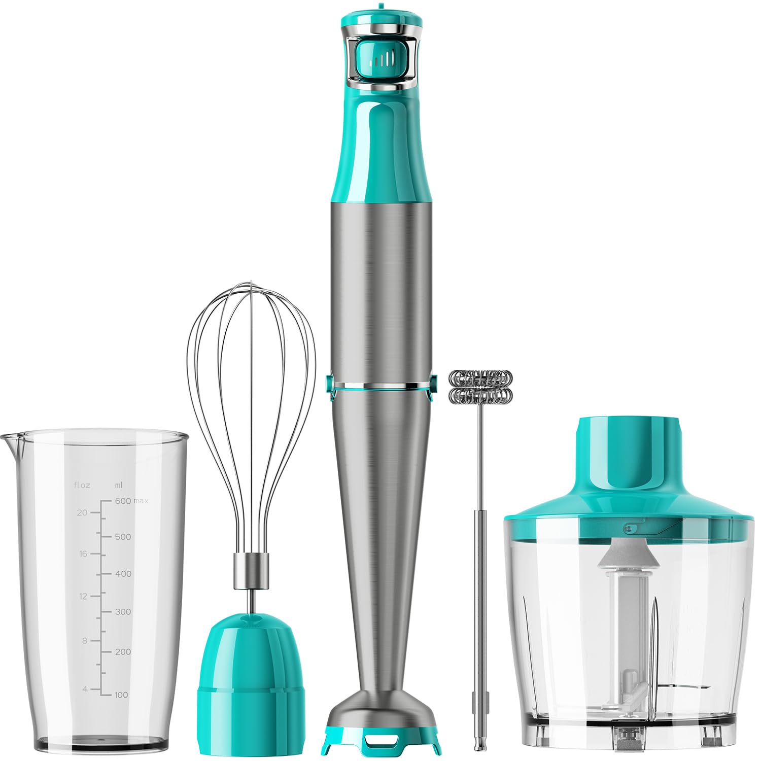 Turelar Immersion Blender Handheld Corded, 1100W 5 in 1 Hand Blen by turelar - Angle View 9