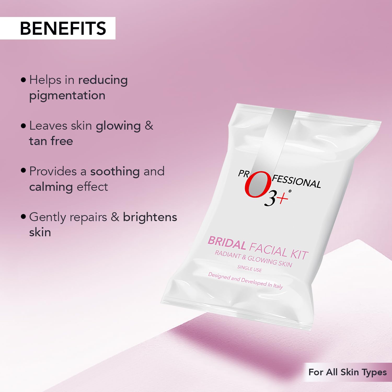 O3+ Bridal Facial Kit for Radiant & Glowing Skin - Suitable for All Skin Types (120g, Single Use) - O3+ Official Product View 8