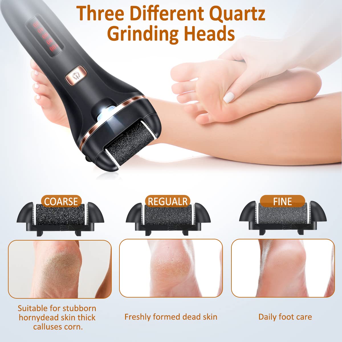 Electric Callus Remover for Feet Rechargeable Foot File Hard - AdamPark Official Imagery - 4