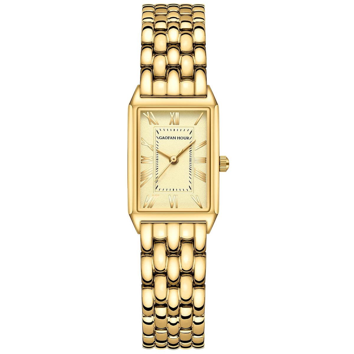 Watches for Women with Vintage Rectangular Case Gold Roman - GAOFAN HOUR Official Imagery - 1