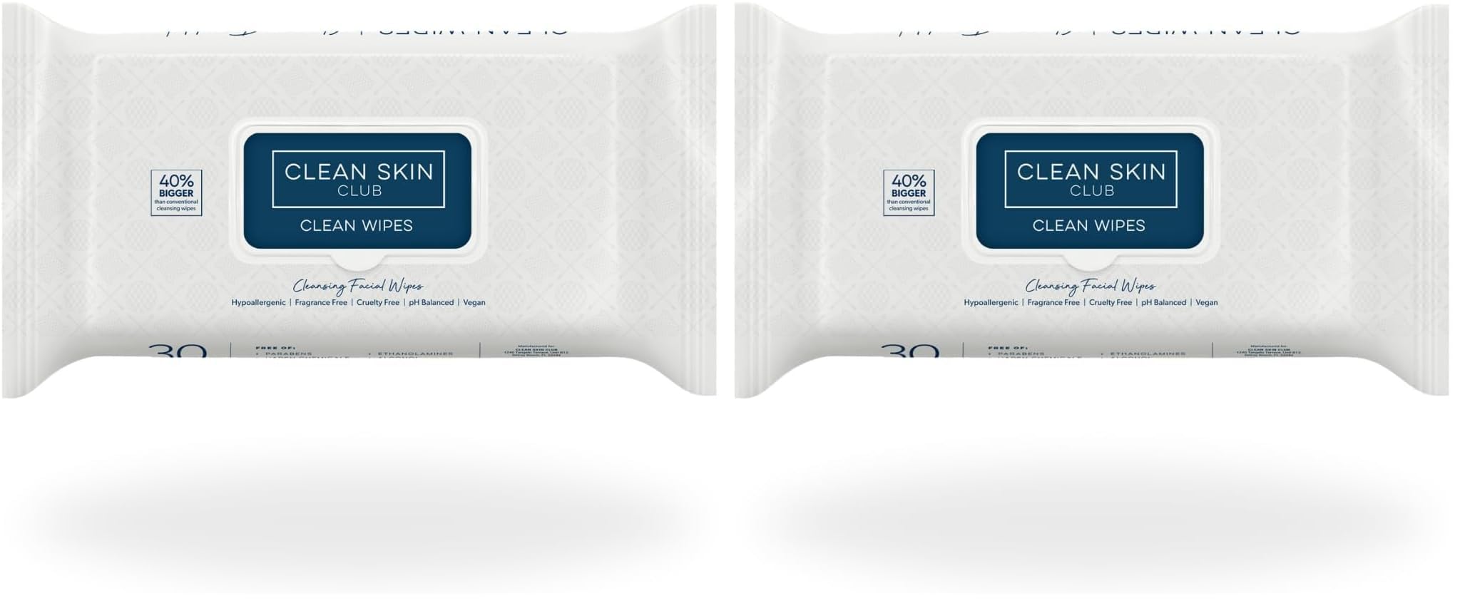 Clean Skin Club Clean Wipes, XL Makeup Remover Face Wipes, - CLEAN SKIN CLUB