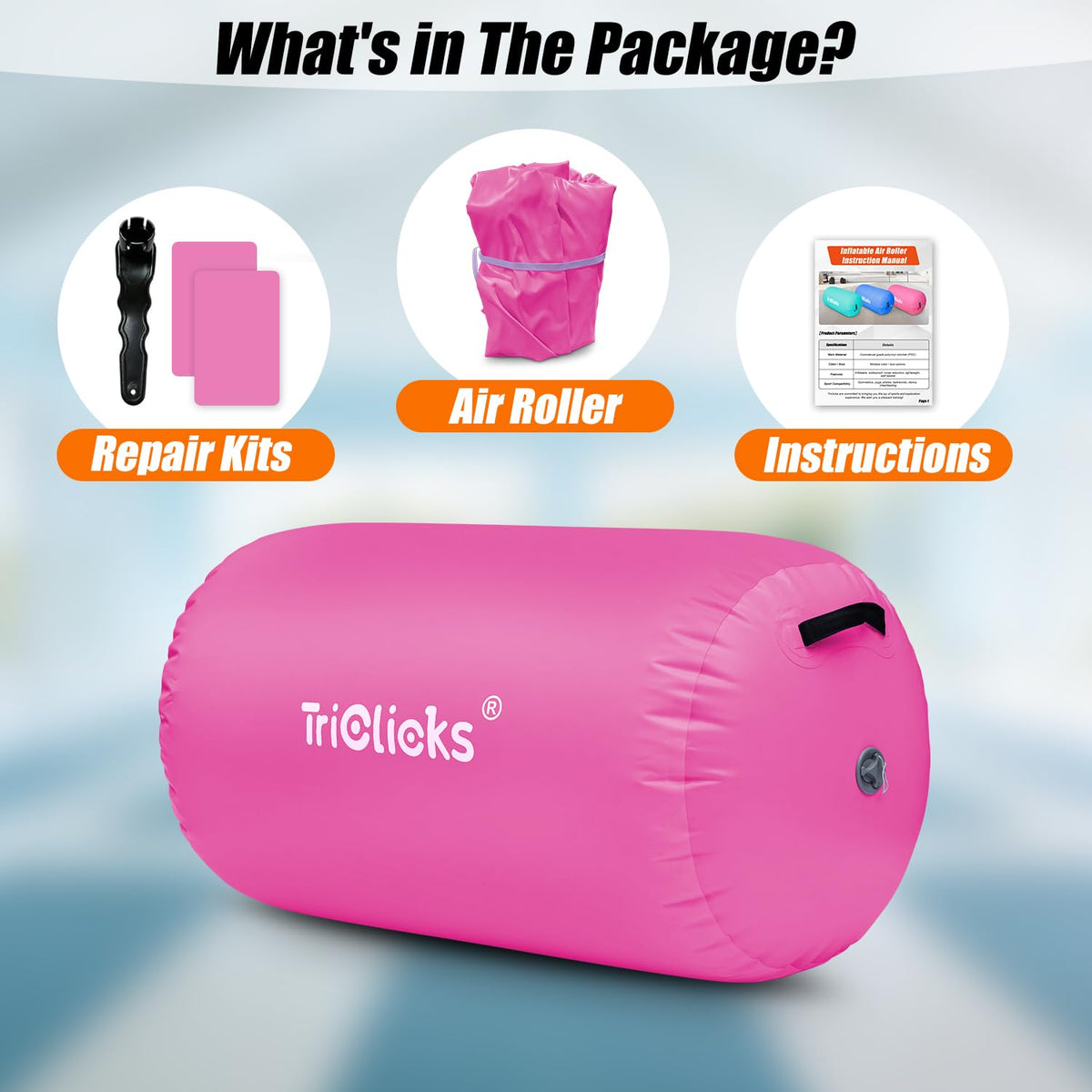 Triclicks Gymnastics Barrel Inflatable Air Roller Barrel - Triclicks Official Imagery - 8