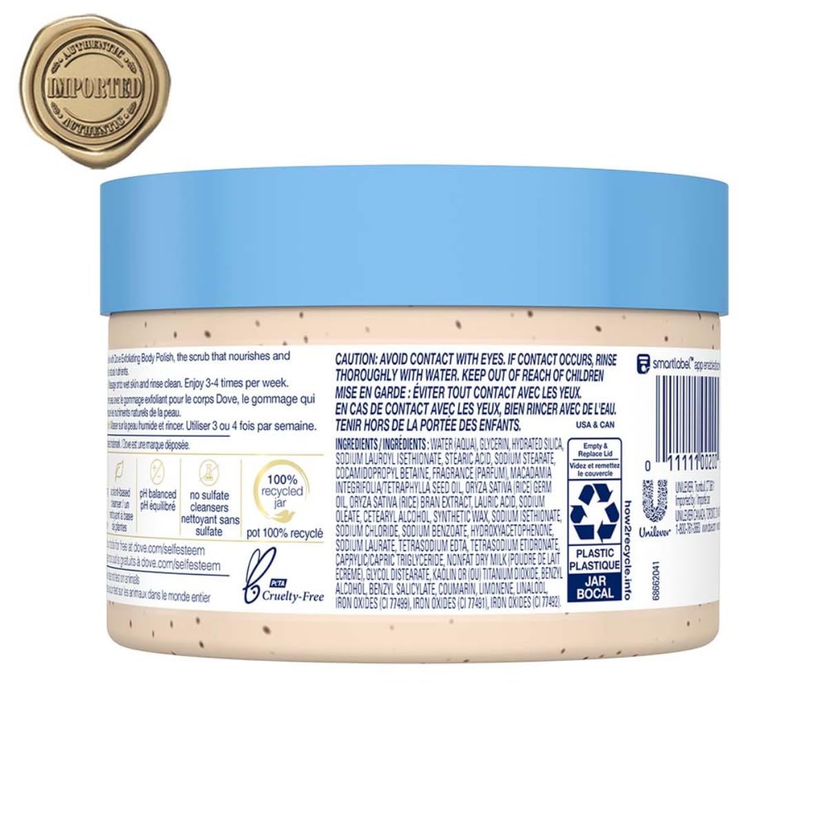 Elefair Tech Dove Scrub Macadamia & Rice Milk Reveals Visibly Smoother Skin - Elefair Tech Official Product View 4