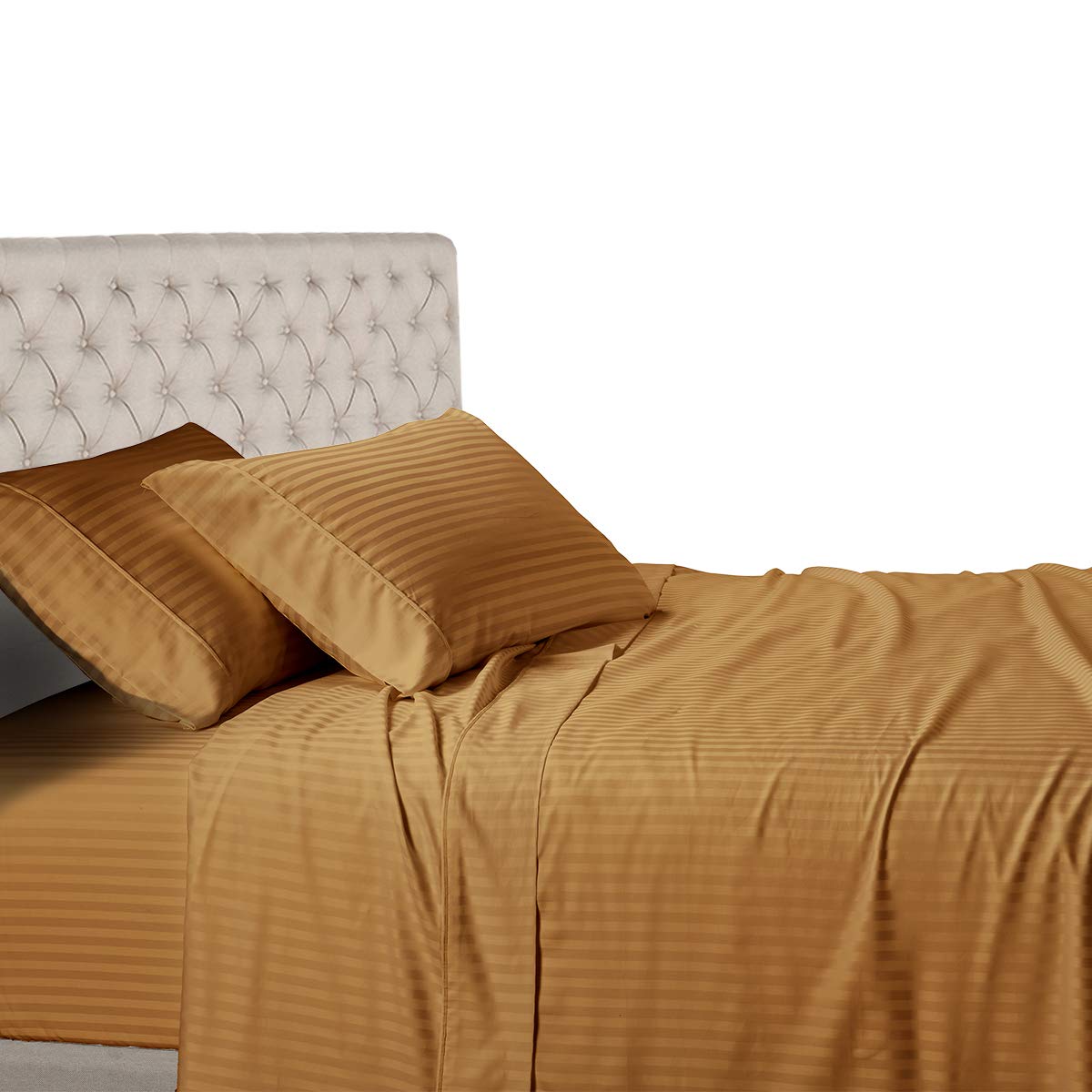 Royal Hotel Twin XL Sheets Set, 600 Thread Count Cotton Sateen, - Product Imagery