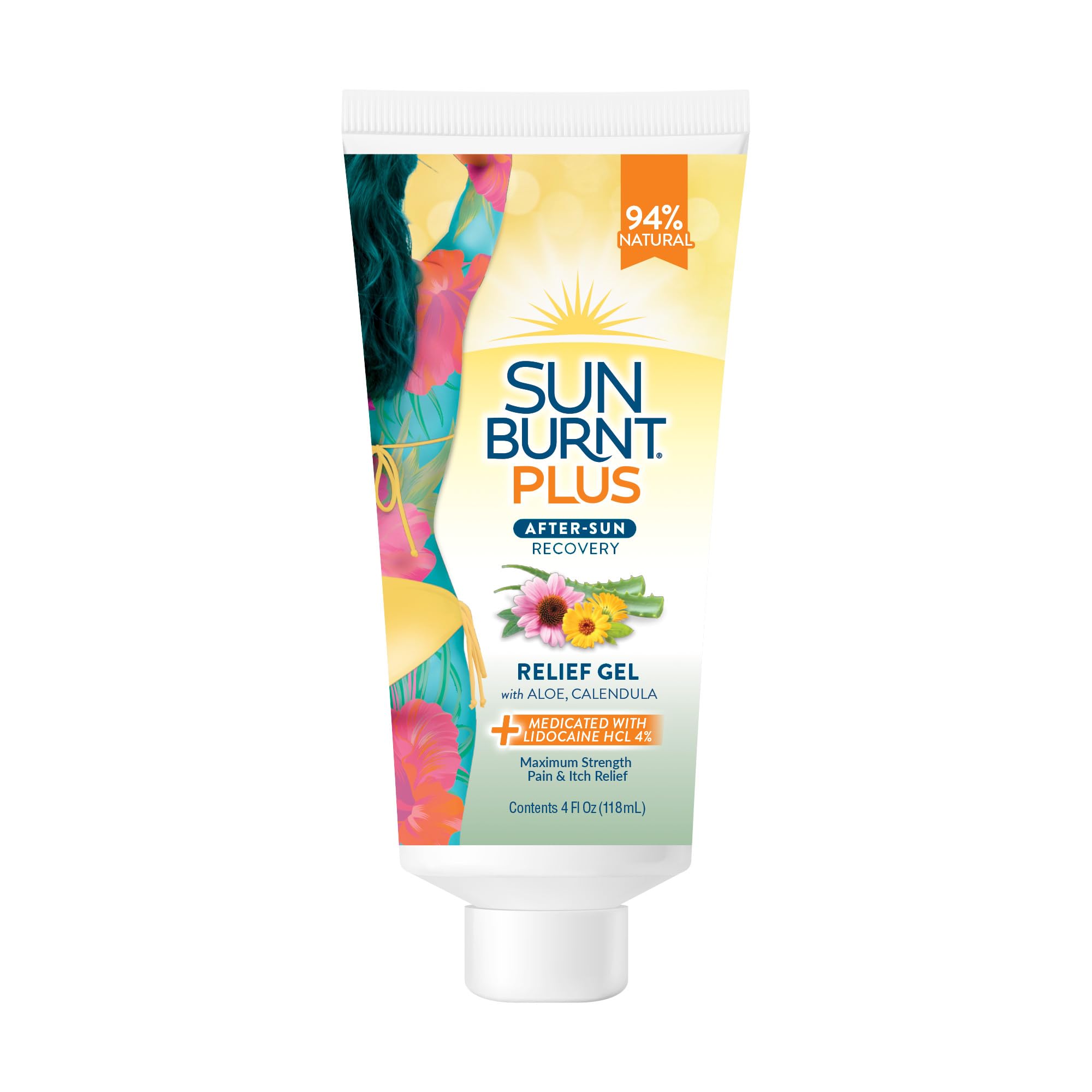 Sunburnt Plus After-Sun Pain Relief Gel with Lidocaine 4 oz