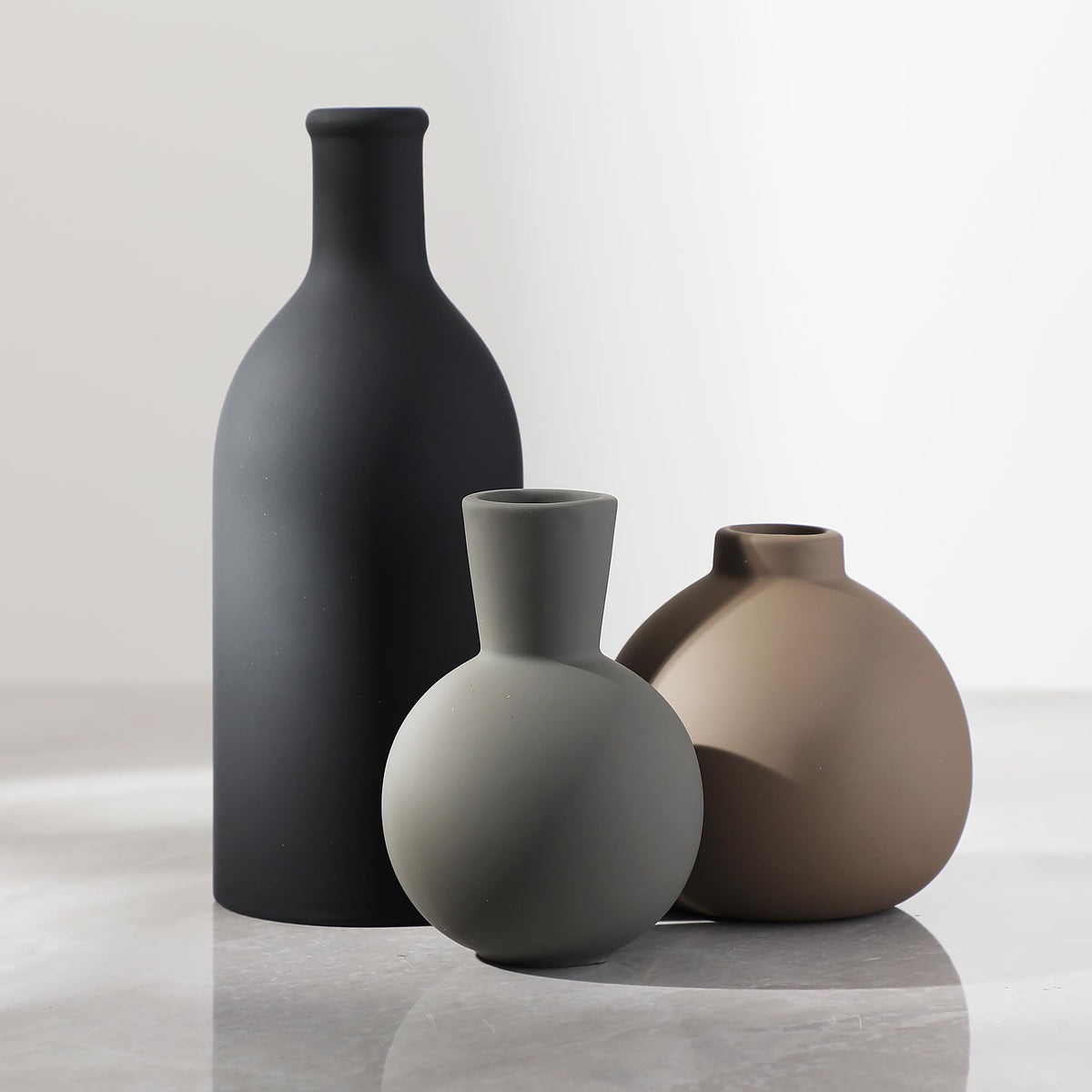 Ceramic Vase Set of 3 Vases Home Decor Rustic Farmhouse - ooit Official Imagery - 1