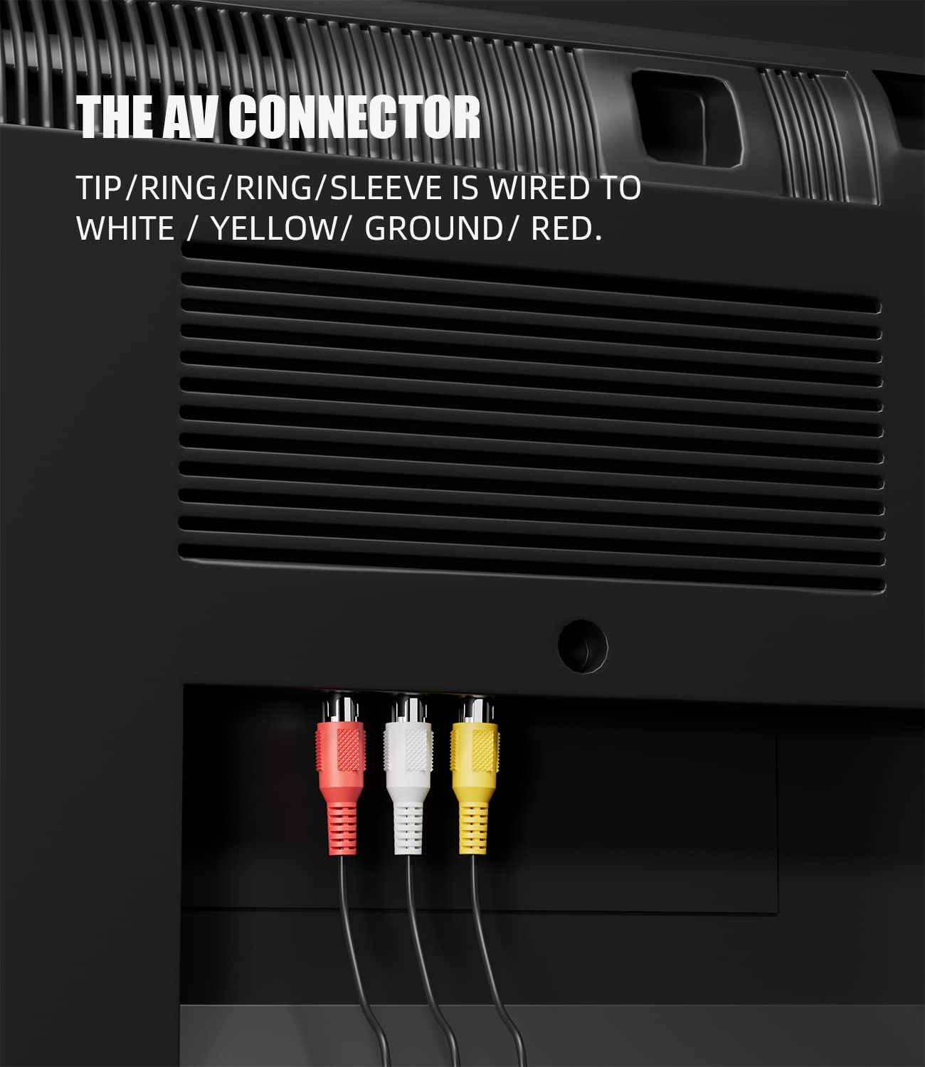 BERLAT 3.5mm to RCA AV Cable 5ft Gold for TV MP3 Speaker by BERLAT - Angle View 4