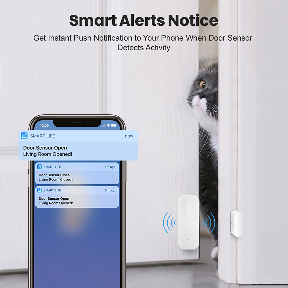 Smart Door Sensor WiFi Door and Window Sensor Wireless - Gaoducash Official Imagery - 3