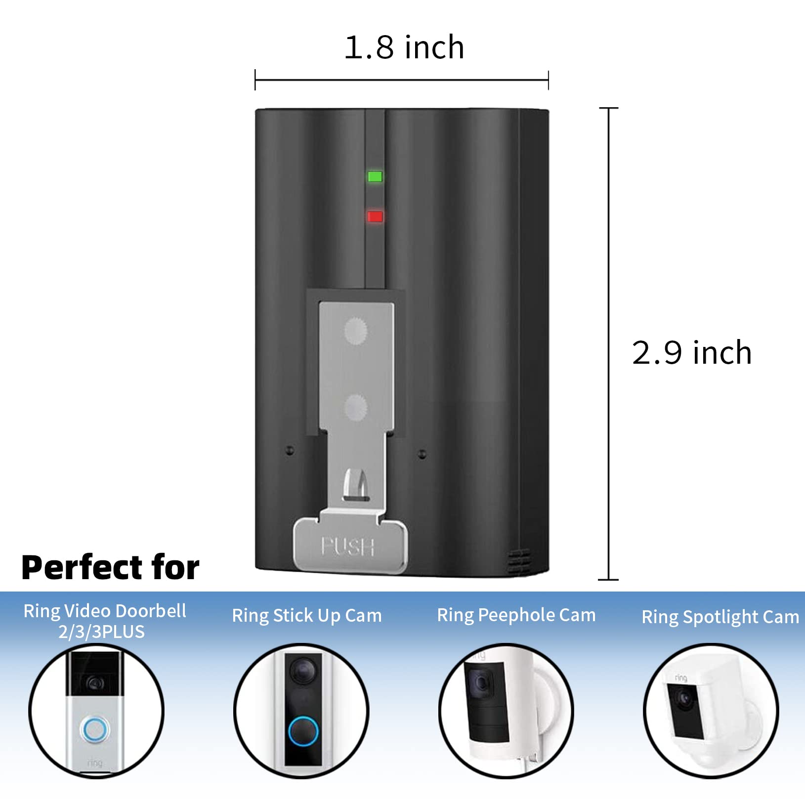 YUELAN 2-pack 6040mAh ring batteries with dual charger for rechargeable power and extended device use.