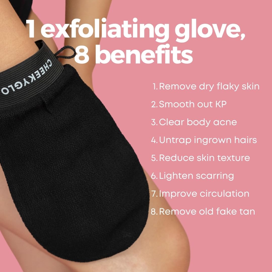 CheekyGlo Premium Exfoliating Glove   | 100% Vegan Viscose Body Scrub - View 4