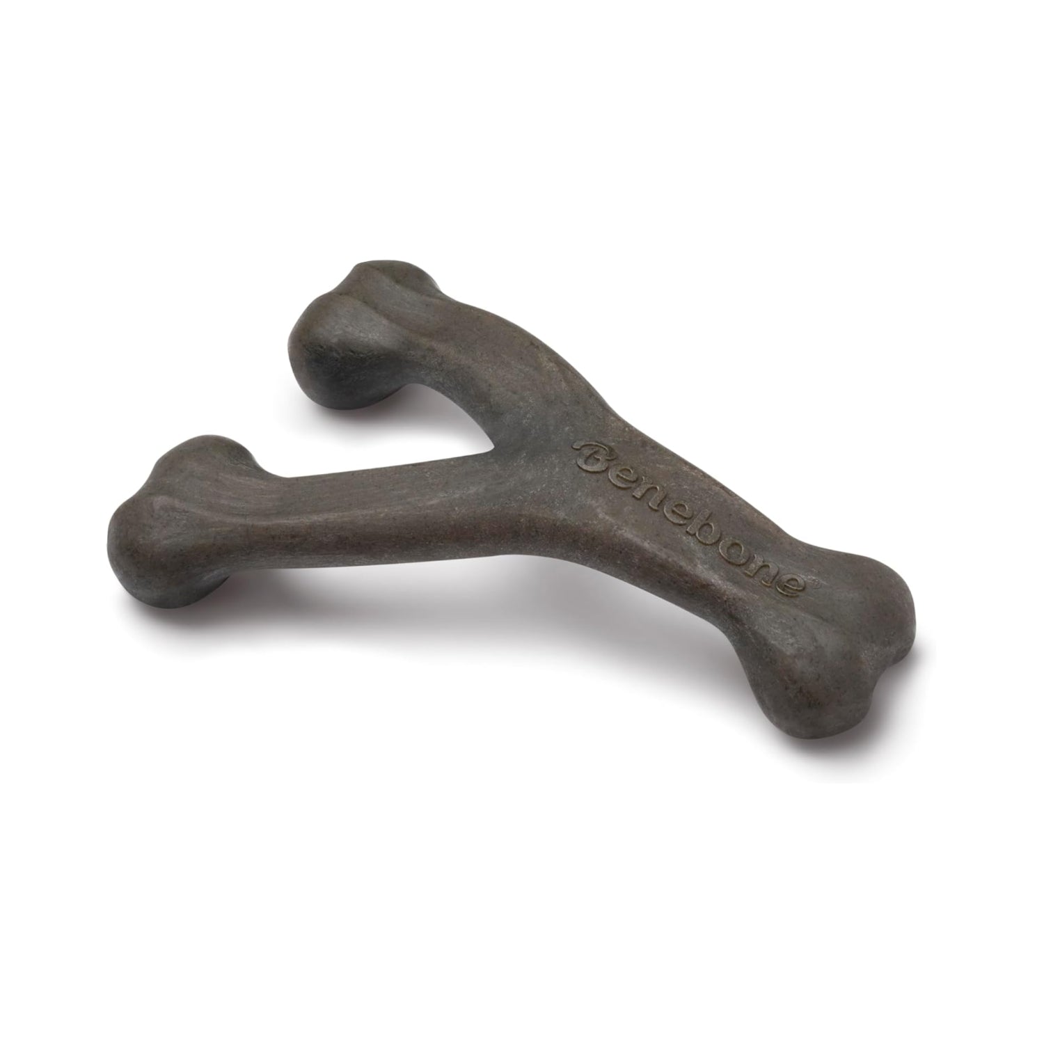 Benebone Pumpkin Spice Wishbone dog chew toy in limited edition flavor, durable and shaped for easy gripping.