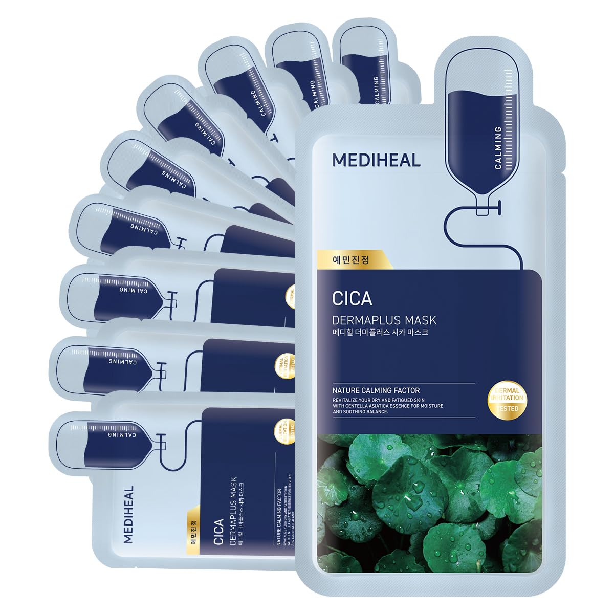 MEDIHEAL Dermaplus Cica Daily Calming Mask (10ea) - MEDIHEAL