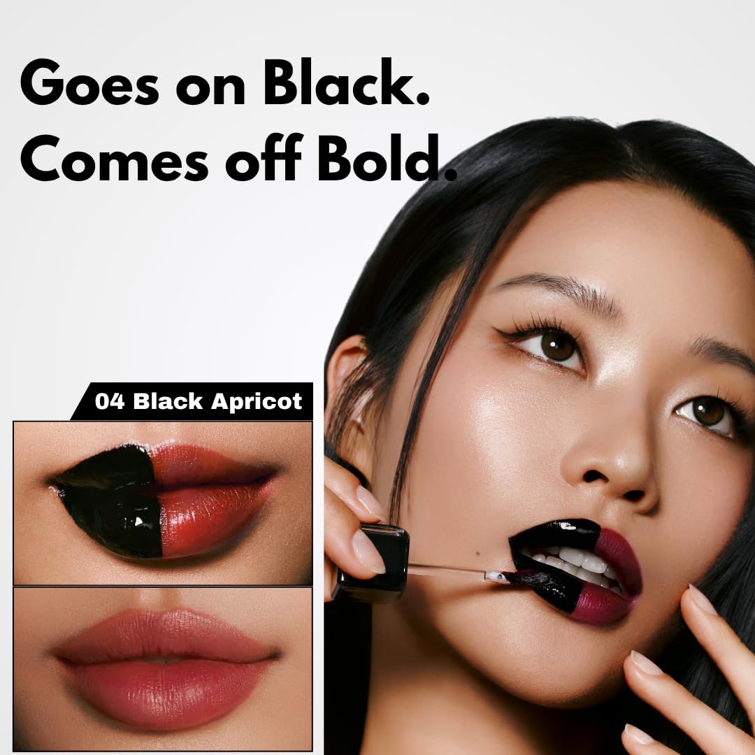 MILKTOUCH   Black Peel Off Lip Tattoo #04 Black Apricot + Collagen Lip - View 2