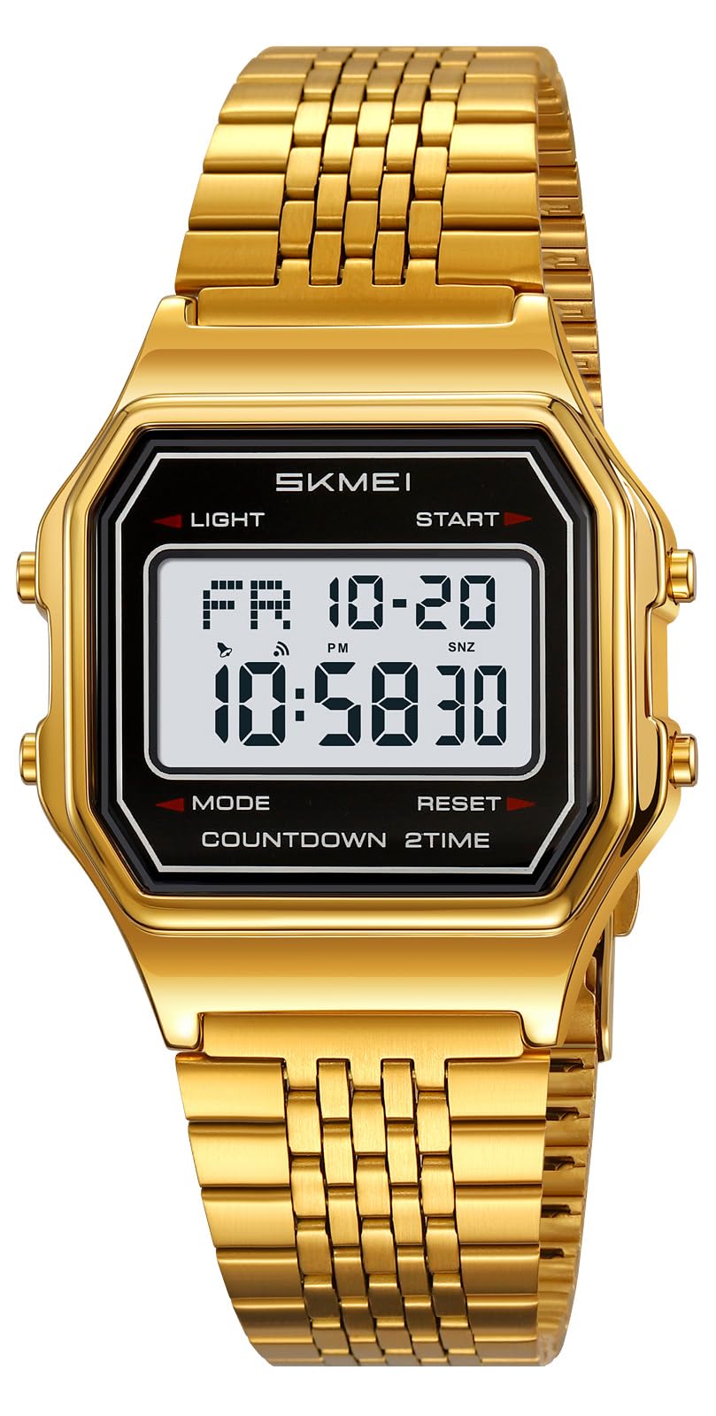 Gosasa Unisex Square Face Digital Watch Retro Y2K Stainless - Gosasa Official Imagery - 1