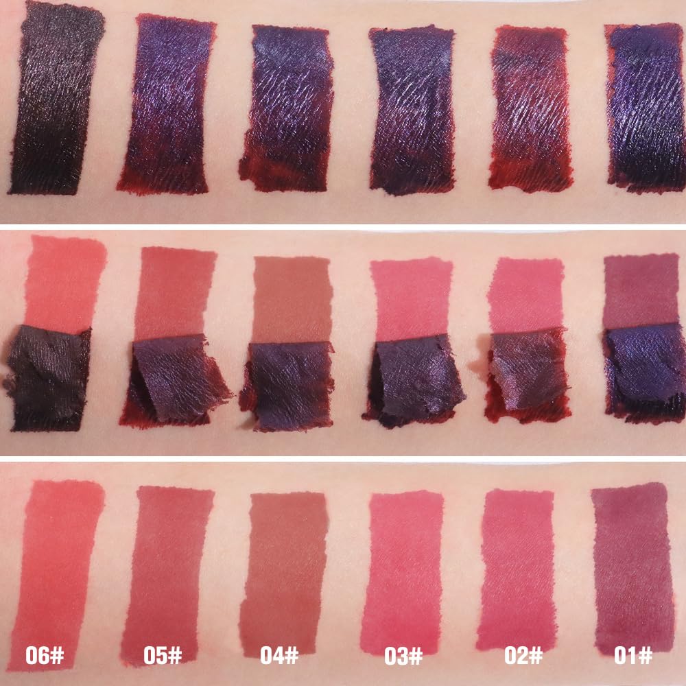 evpct 3Pcs Peel Off Lip Stain Tints, Maroon Mauve Red Matte Liquid Lip - View 7