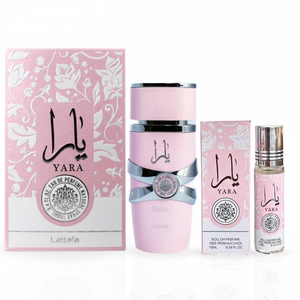 Lattafa Yara 2-piece Fragrance Bundle for Women (3.4 Oz Eau de - Product Imagery