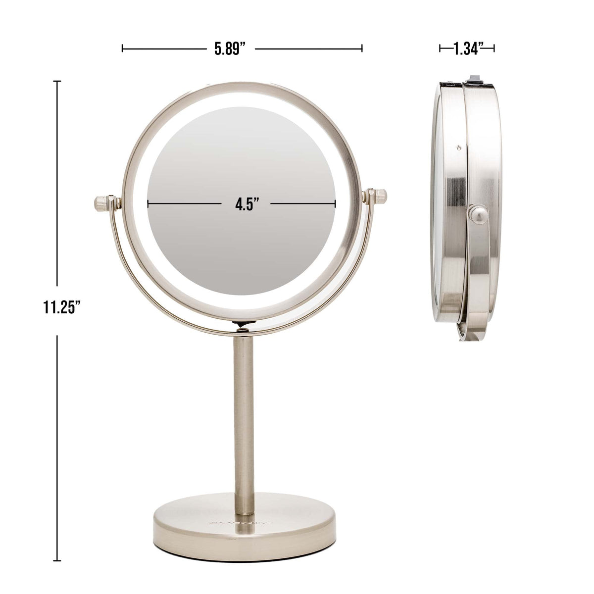 OVENTE Lighted Vanity Mirror 6 Inch Table Top 1X 7X - OVENTE Official Imagery - 4