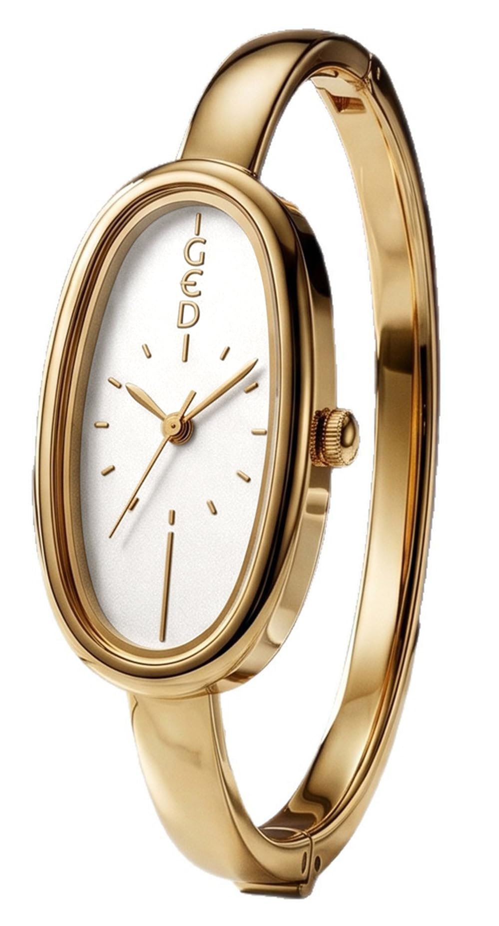 Gosasa Gold Oval Bangle Watch for Women Dainty Cuff Quartz - Gosasa Official Imagery - 8