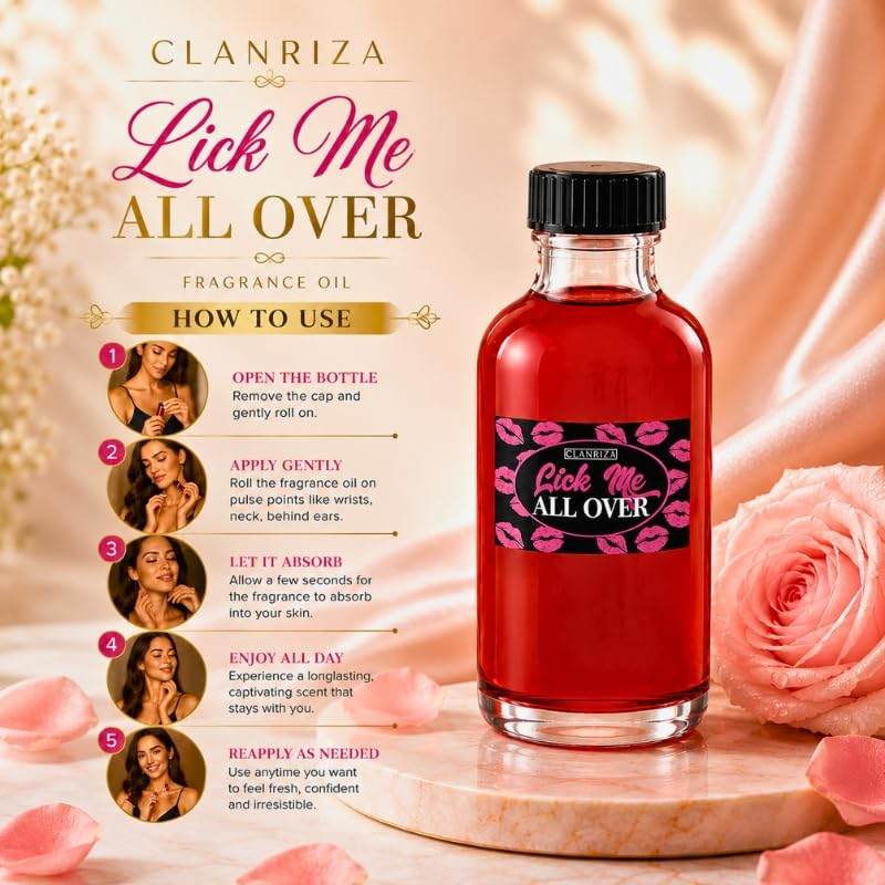 2 Fl Oz Lick Me All Over Fragrance Oil Sweet Scented Natural Oil - Product Imagery