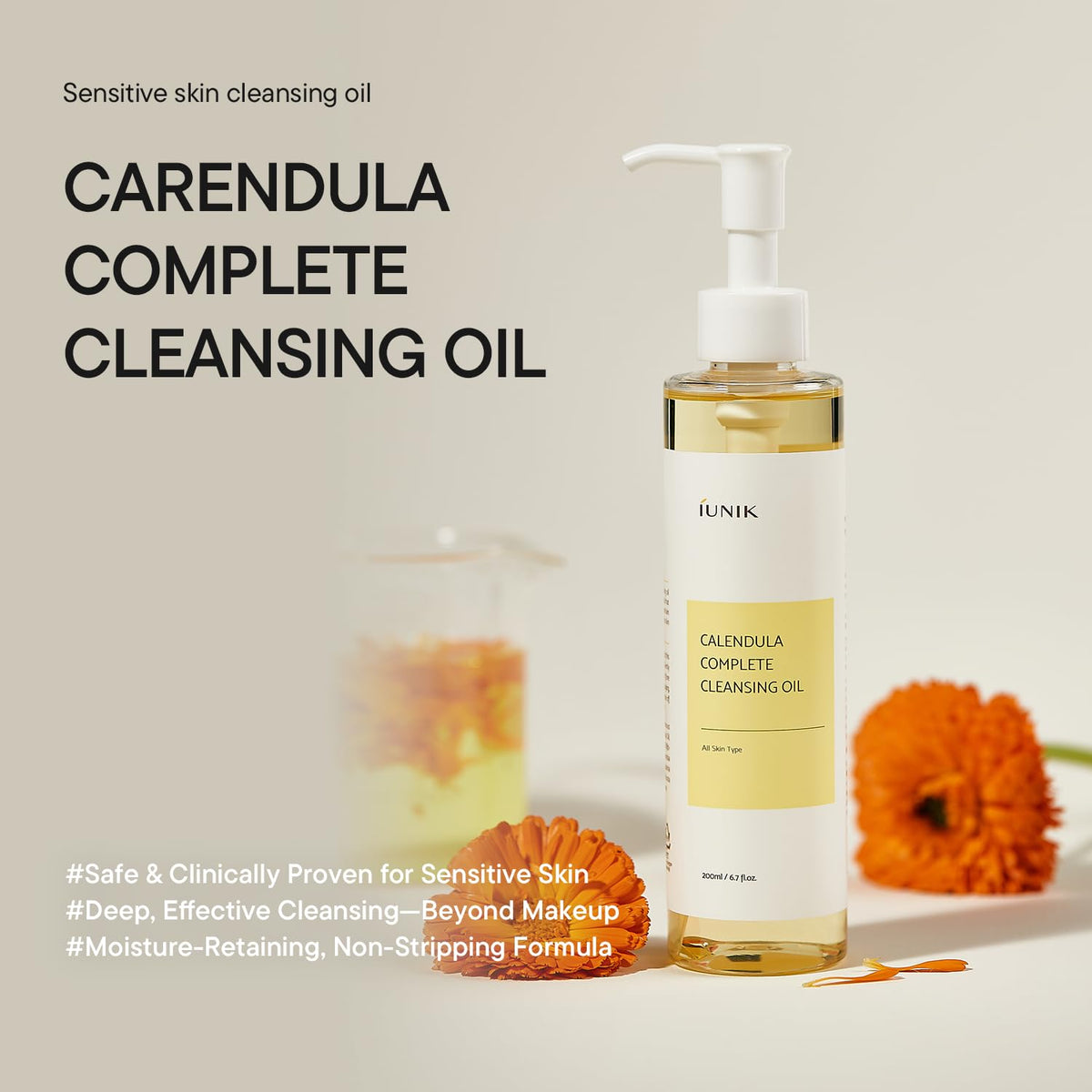 IUNIK Calendula Complete Cleansing Oil - IUNIK Official Imagery - 6