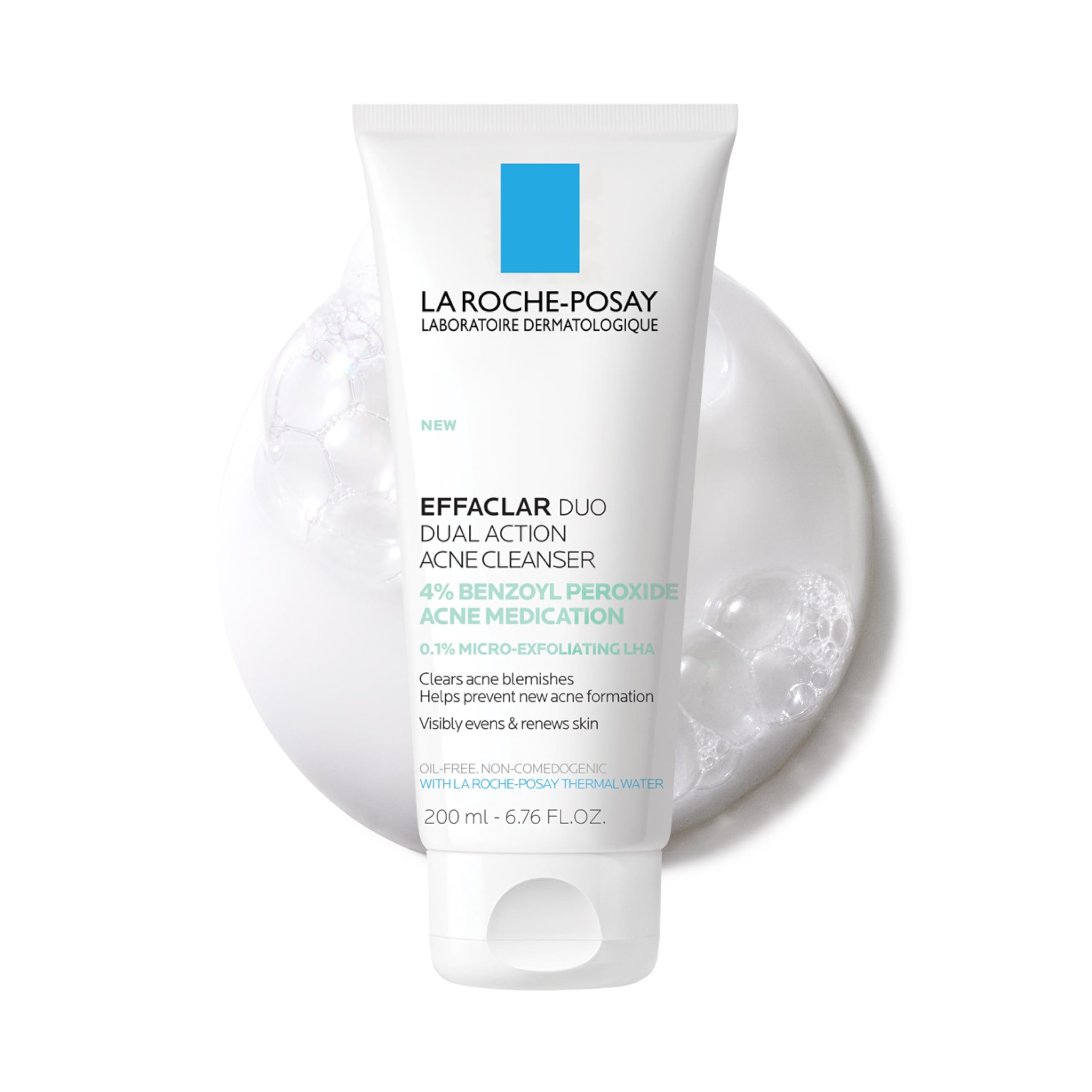 La Roche-Posay Effaclar Dual 4% Benzoyl Peroxide Acne Face Wash - Product Imagery