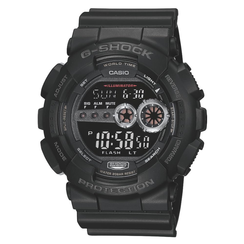 Casio G-Shock GD100-1B | Men's Tough Digital Watch | 200M Water Resist - View 1