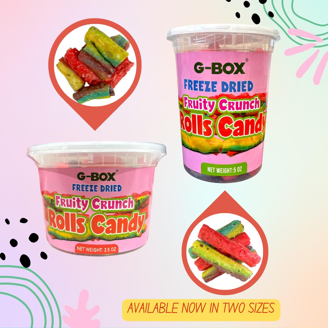 G-Box Freeze Dried Fruity Crunch Rolls Candy, TikTok Trend Items, Free - View 5