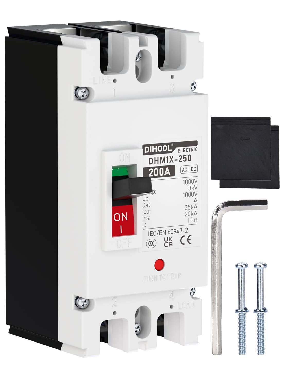 DIHOOL DC 200 Amp Breaker 500V Battery Disconnect Switch for - DIHOOL Official Imagery - 1