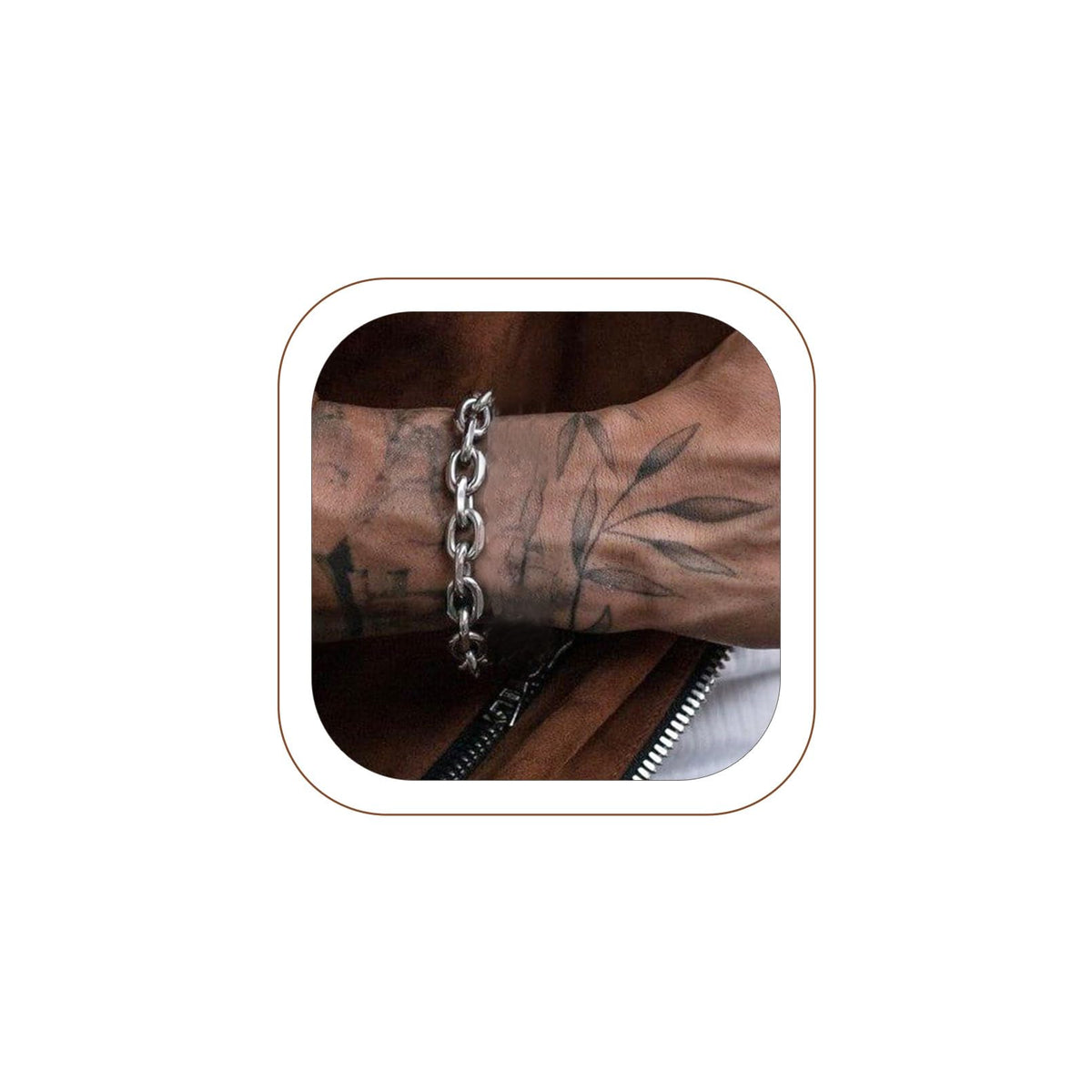 ChainsHouse Stainless Steel Cable Chain Link Bracelet for - ChainsHouse Official Imagery - 1