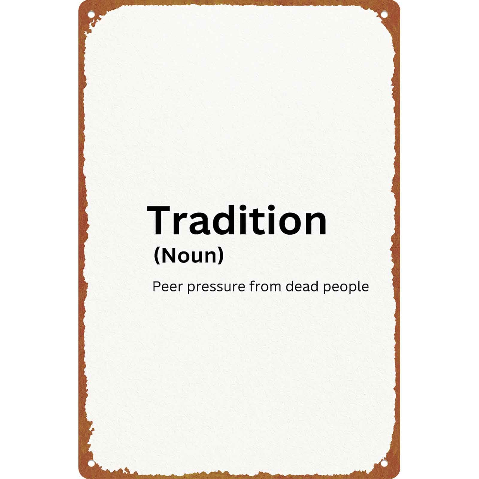 8x12 Inch Aluminum Funny Definition Wall Sign, Humorous - Product Imagery