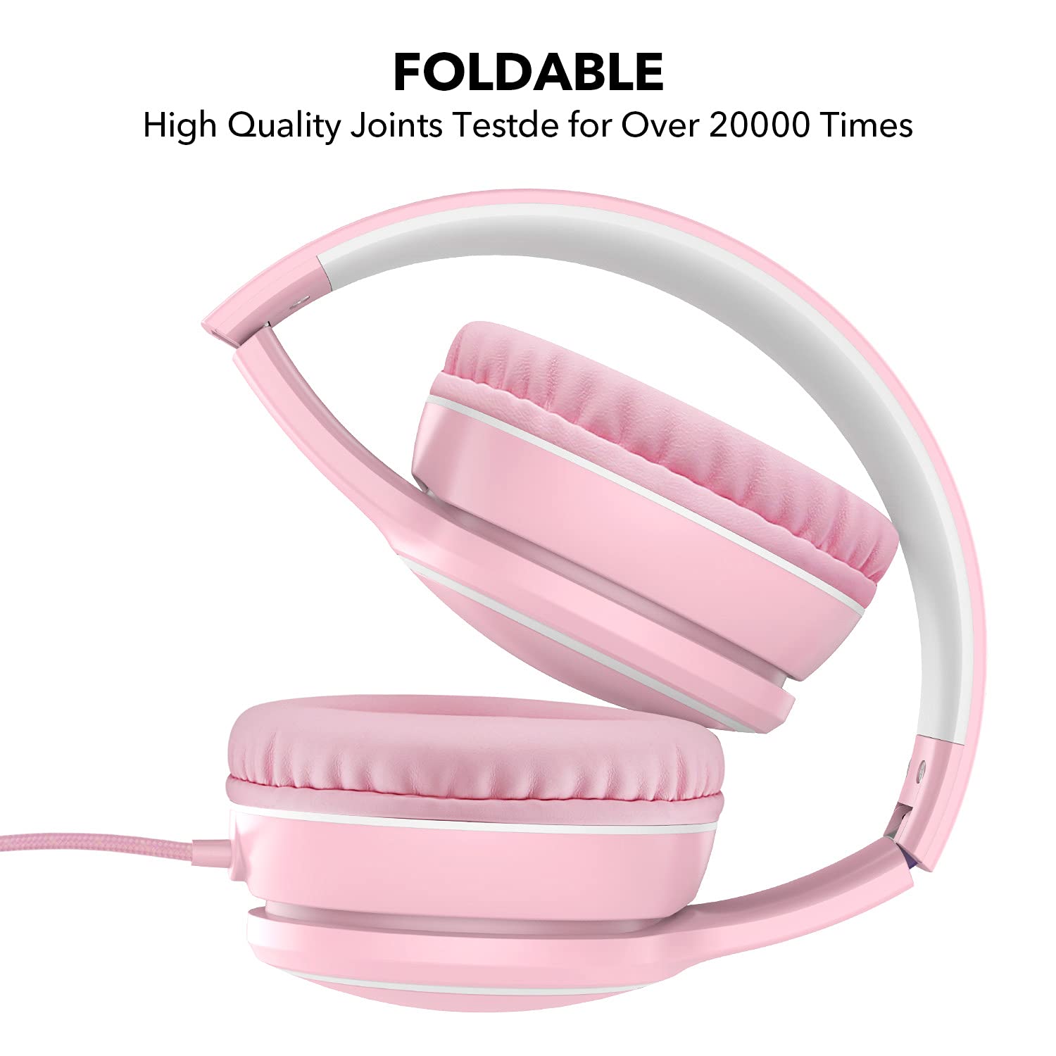 RORSOU R10 Over-Ear Headphones with Microphone, Lightweight Foldi - RORSOU Official Product View 3