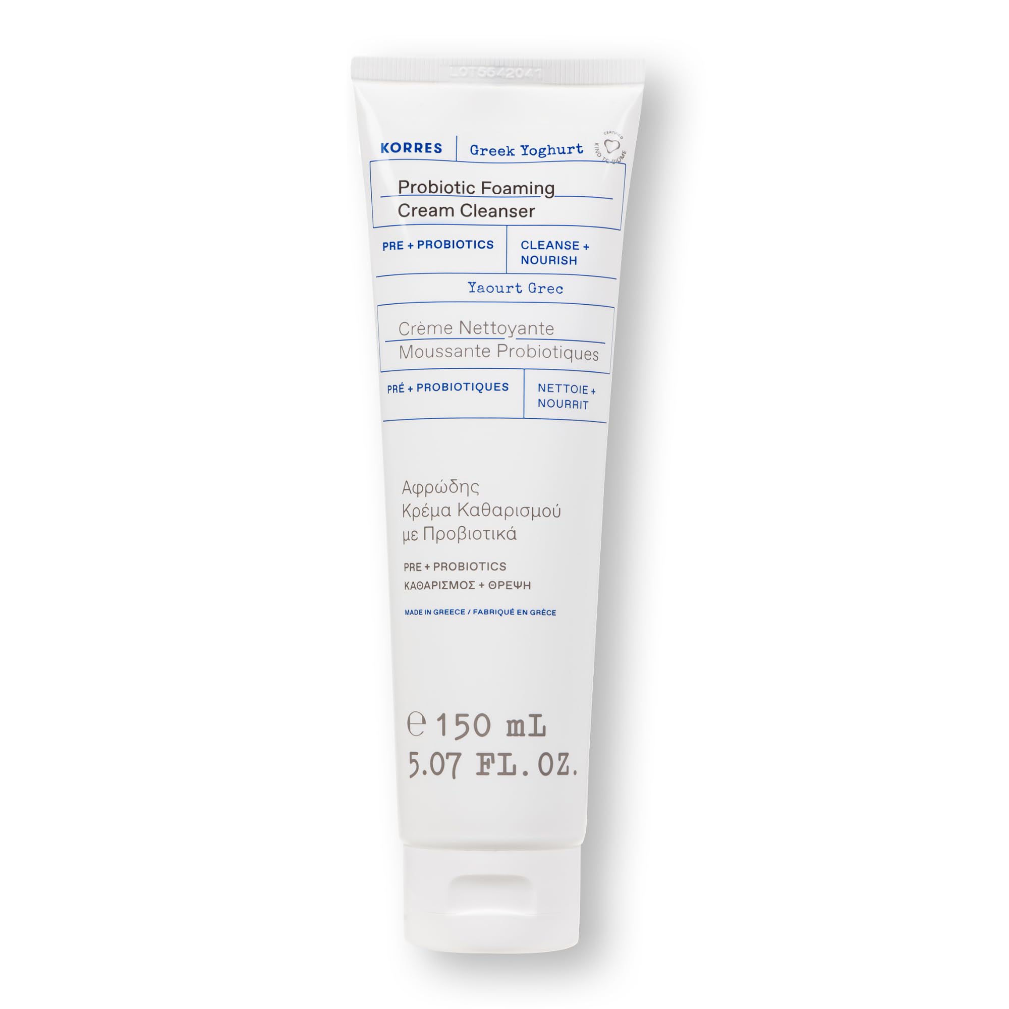KORRES Greek Yoghurt Foaming Cream Cleanser, Deep Skin Cleansing - Product Imagery